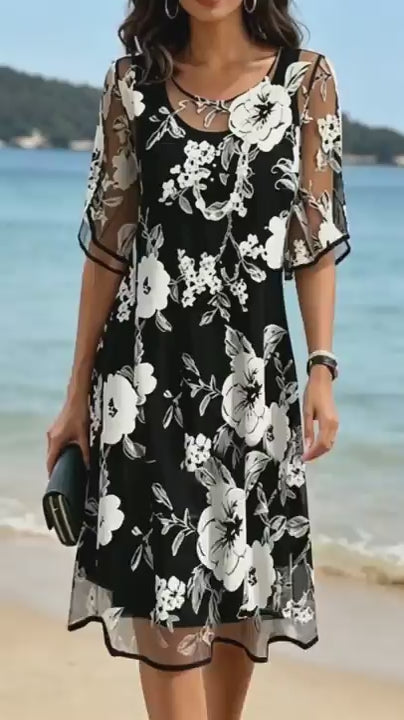 VESTITO CLAUDIA IN SETA E COTONE